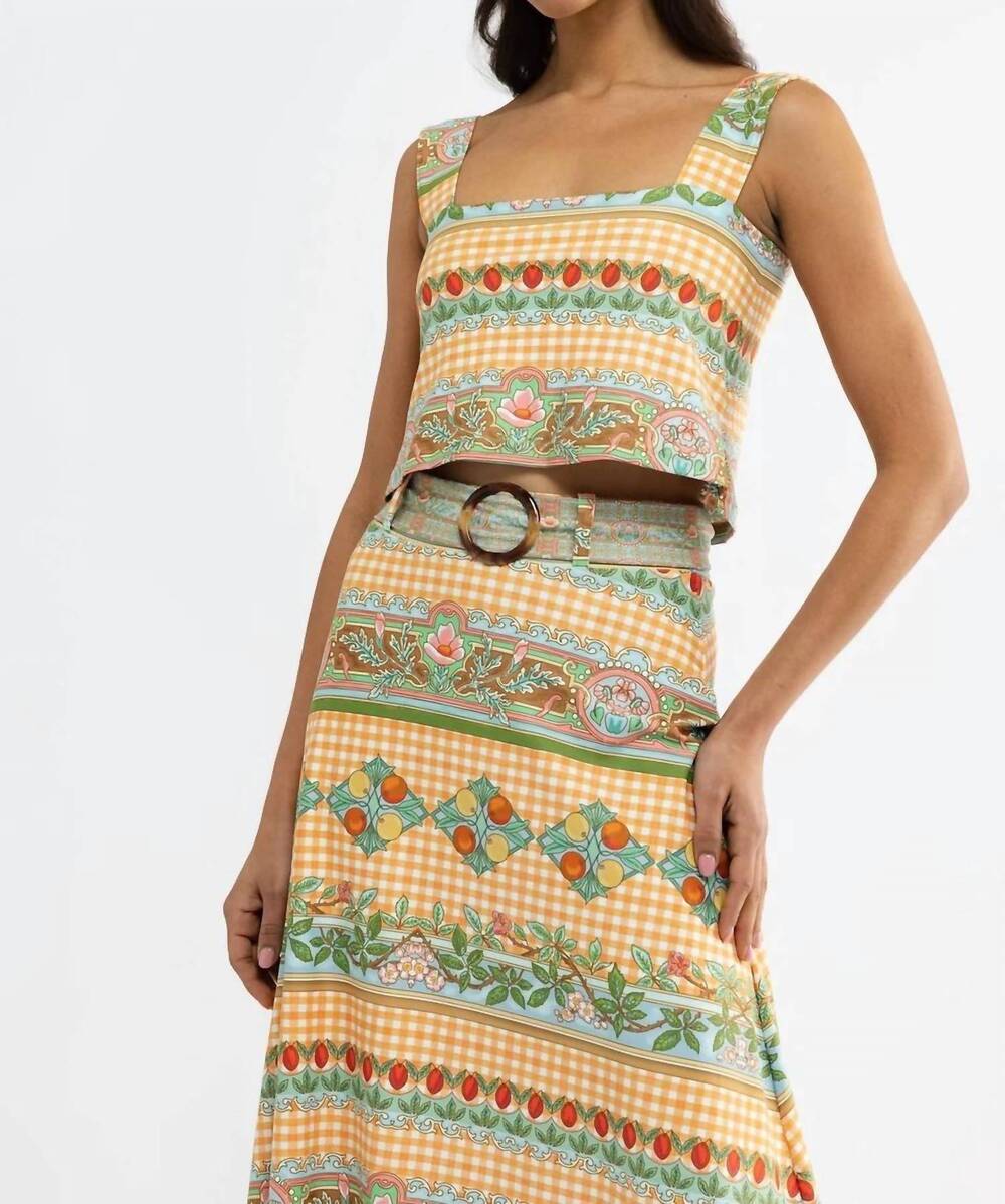 NEW SMITH & QUINN shelly sleeveless top in garden gingham